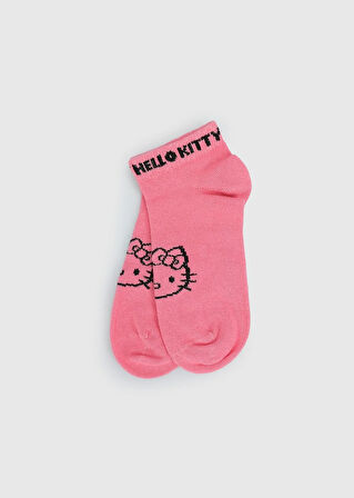 Pembe  Hello Kitty Pembe Patik Çorap 27-30