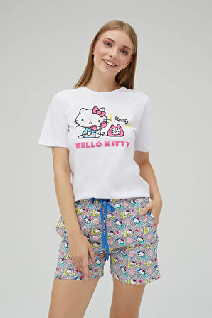 Lisanslı Baskılı Kısa Şortlu Pijama Takımı