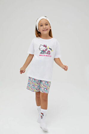 Kız Çocuk Kısa Kollu Pijama Takımı