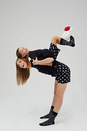 Lisanslı Baskılı Kısa Kollu Şortlu Pijama Takımı