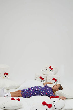 Kız Çocuk Kısa Kollu Şortlu Pamuklu Pijama Takımı