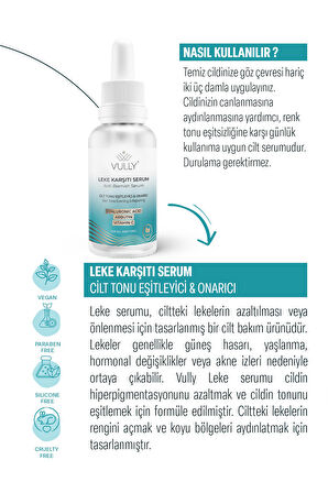 Cilt Tonu Eşitleyici - Onarıcı - Leke Karşıtı Serum 30Ml (%2 Arbutin -% 2Hyaluronic - %2 Vitamin C)