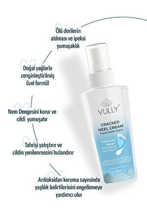 VULLY Çatlak Onarıcı ve Beyazlatıcı Ayak ve Topuk Bakım Kremi 100 ml