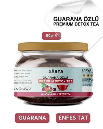 SARYA Guarana Özlü Premium Detox Tea 2 Aylık Kullanım 150 Gr Sarya Guarana Özlü çay