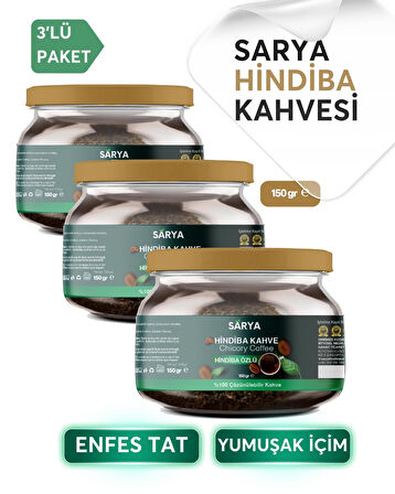 SARYA 3 Adet Hindiba Kahve 3 x 150 Gr