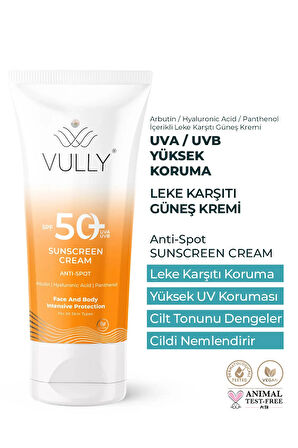 Vully Aydınlatıcı Ve Nemlendirici Yüz Ve Vücut Güneş Kremi Spf+50 50 ml