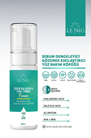 LE NIG Sebum Dengeleyici ve Gözenek Sıkılaştırıcı Yüz Temizleme Köpüğü 200ML