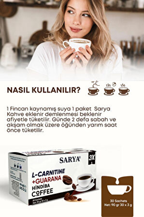 3X Form L-Carnitine, Guarana ve Hindiba Şase Coffee