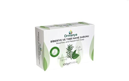 BİBERİYE VE TIBBİ NANELİ KATI SABUN 100 GR (KOSTİKSİZDİR)