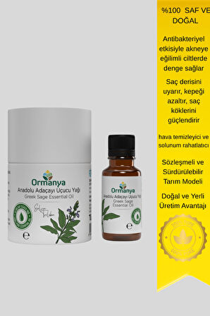 Ormanya Anadolu Adaçayı Uçucu Yağı - 10 ML