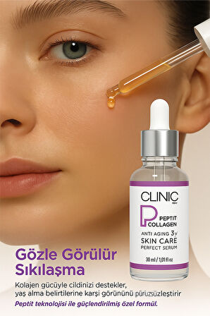 Peptit Kolajen Serum – Anti Aging, Gözenek Sıkılaştırıcı, Cilt Bakım Serumu 30 ml