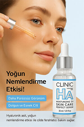 Hyaluronik Asit Serumu – Yoğun Nemlendirici, Parfümsüz, Tüm Cilt Tipleri Için 30 ml