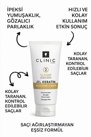 Keratin Düzleştirici Bakım – Arındırıcı Şampuan & Jel 2’li Set | 2x100 ml