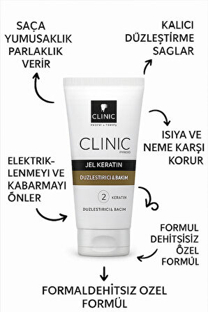 Keratin Düzleştirici Bakım – Arındırıcı Şampuan & Jel 2’li Set | 2x100 ml
