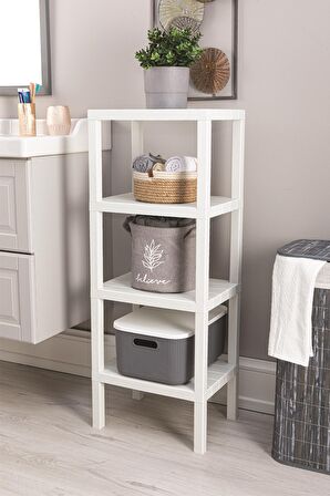 4 Floor Shelf 4 Katlı Düzenleyici Raf Ünitesi, Kitaplık, Banyo, Mutfak Rafı. Ayakkabılık, Organizer