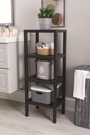 4 Floor Shelf 4 Katlı Düzenleyici Raf Ünitesi, Kitaplık, Banyo, Mutfak Rafı. Ayakkabılık, Organizer