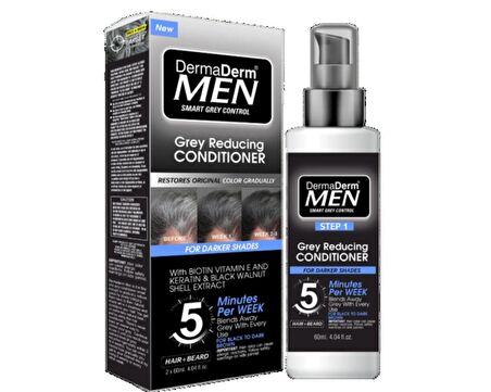 Dermaderm Men Saç Siyahlaştırıcı Beyaz Kapatıcı Saç Kremi + 20 Vol Oksidan Krem 