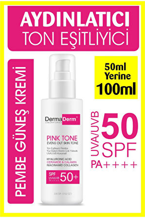 Ton Eşitleyici Aydınlatıcı Güneş Kremi 100ml Sunblock Tone Up Base Pink SPF50+/PA++++