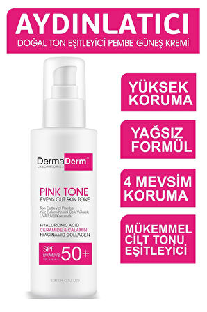 Ton Eşitleyici Aydınlatıcı Güneş Kremi 100ml Sunblock Tone Up Base Pink SPF50+/PA++++