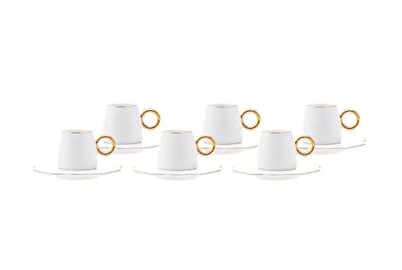Karaca Oya 6 Kişilik Kahve Fincanı Takımı 75 Ml