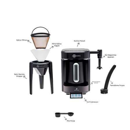 Karaca Hatır Barista Latte ve Türk Kahve Makinesi Space Gray