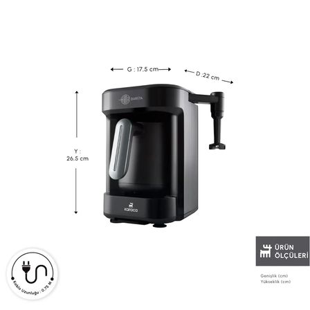 Karaca Hatır Barista Latte ve Türk Kahve Makinesi Space Gray