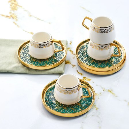 Karaca Verde 6 Kişilik Kahve Fincan Takımı 100 ml