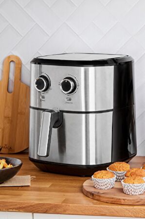 Karaca Multifry 5.5 lt Yağsız Airfryer Gri