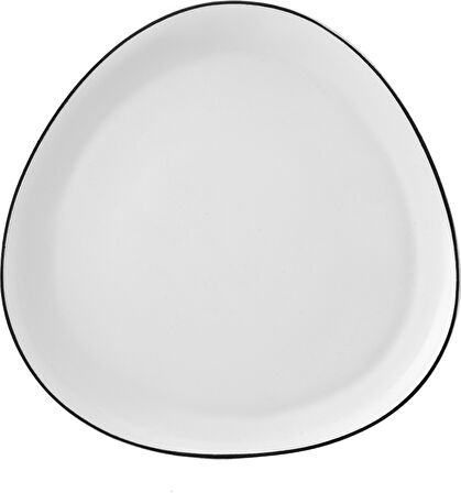 Karaca Sky Siyah Rimli Cam 6 Kişilik Pasta Tatlı Takımı 18 Cm