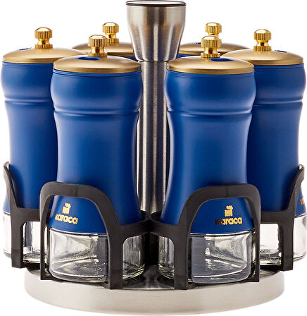 Karaca 0 - 249 ml Blue Berry 7 Parça Round Cam Baharat Takımı 7 Parça Cam