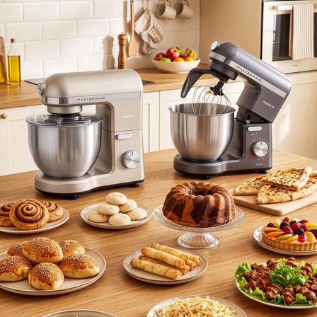 Karaca Mastermaid Chef Pro Çift Kollu Hamur Yoğurma Makinesi Iconic Beige 1500W 5L