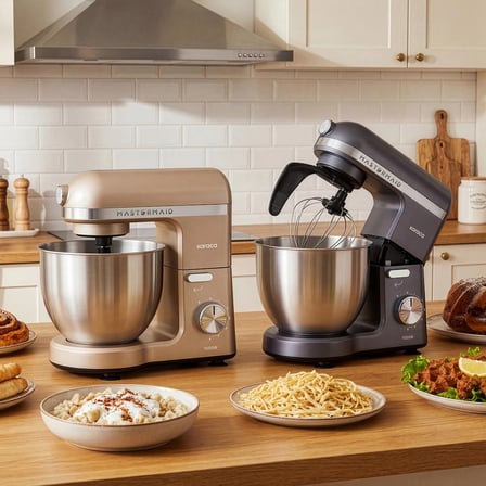 Karaca Mastermaid Chef Pro Çift Kollu Hamur Yoğurma Makinesi Iconic Beige 1500W 5L