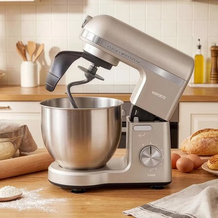 Karaca Mastermaid Chef Pro Çift Kollu Hamur Yoğurma Makinesi Iconic Beige 1500W 5L