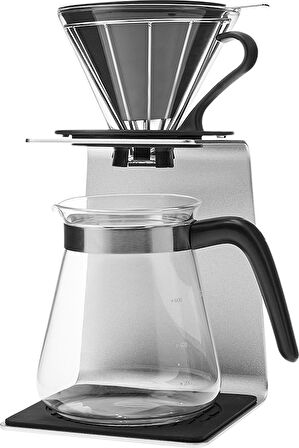 Karaca Brewy Coffe Standlı Çift Cidarlı Borosilikat Cam Dripper/Kahve Demleme Seti 600 Ml