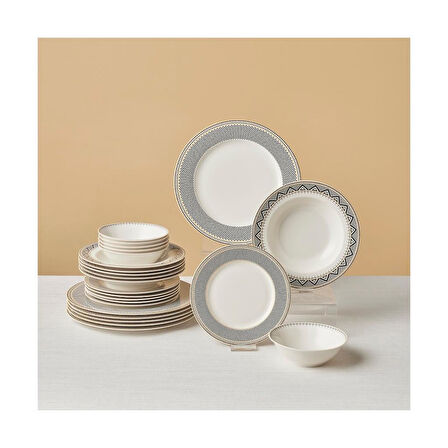 Karaca Globe 24 Parça 6 Kişilik Yemek Takımı