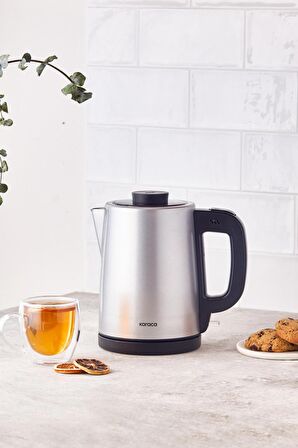 Karaca Tea Break Silver Inox Çelik Su Isıtıcı & Çay Makinesi