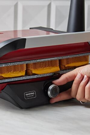 Gastro Classic Izgara Ve Tost Makinesi Kırmızı