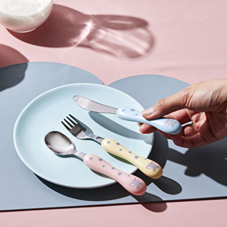 Karaca Safari 3 Parça Çocuk Çatal Kaşık Bıçak Seti