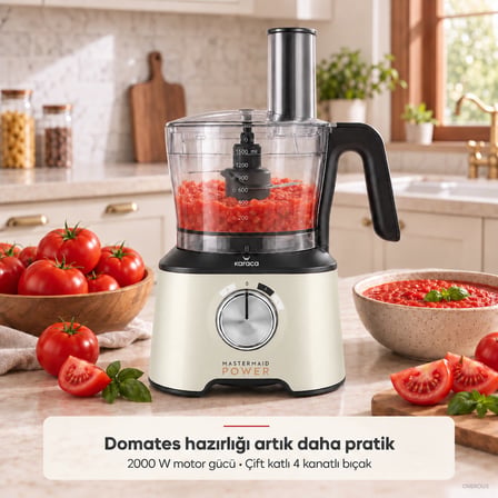 10 Farklı Aparatlı Premium Mutfak Robotu Blender Seti, Doğrayıcı 2000w | 4 Kanatlı Bıçak