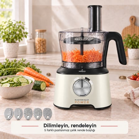 10 Farklı Aparatlı Premium Mutfak Robotu Blender Seti, Doğrayıcı 2000w | 4 Kanatlı Bıçak
