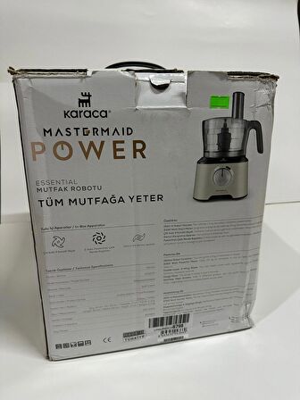 (AMBALAJ HASARLI) Karaca Mastermaid Power Essential 2000 W Mutfak Robotu Krem