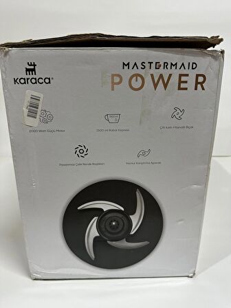 (AMBALAJ HASARLI) Karaca Mastermaid Power Essential 2000 W Mutfak Robotu Krem