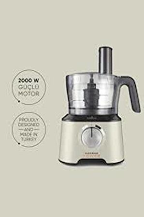 Karaca Mastermaid Power Essential Soft Cream Mutfak Robotu, Blender Seti 2000w