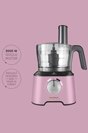 Mastermaid Power Essential Pink Mutfak Robotu, Blender Seti 2000w