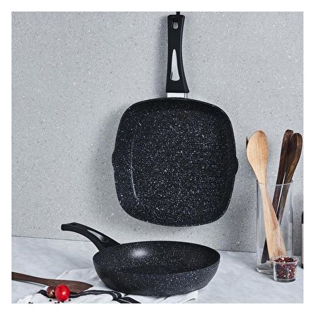 Karaca Defne Bio Granit Tava-Grill Set Black