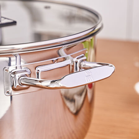 Karaca Grace Indüksiyon Tabanlı Çelik Tencere 28 Cm 9.5 Lt