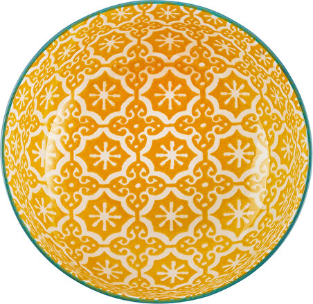 Karaca Floral Sarı Round Çerezlik 10 Cm