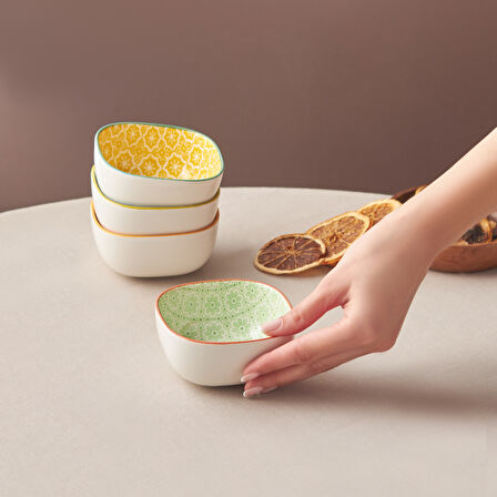 Karaca Floral Turuncu Square Çerezlik 10 Cm