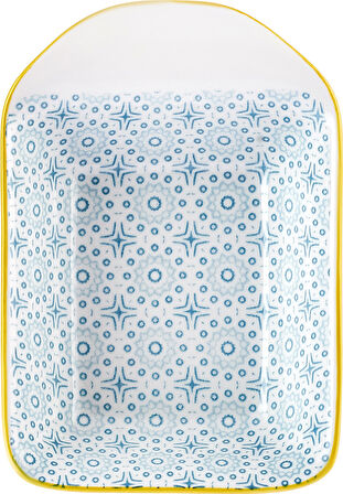 Karaca Floral Mavi Rectangle Çerezlik/sosluk 10 Cm