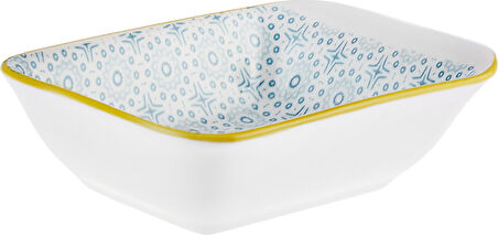 Karaca Floral Mavi Rectangle Çerezlik/sosluk 10 Cm